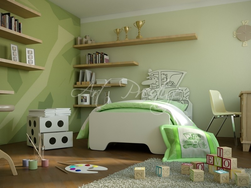 Art.64/A Letto singolo con testata Trattore stilizzato - immagine 2