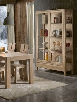 Art.3337/A Vetrina Abete 2 ante e un cassetto